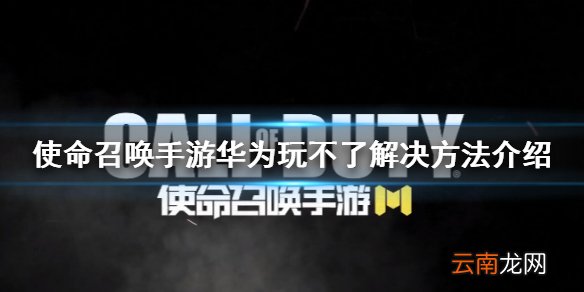 使命召唤手游华为玩不了怎么办 使命召唤手游华为玩不了解决方法介绍
