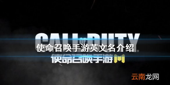 使命召唤手游英文叫什么 使命召唤手游英文名介绍