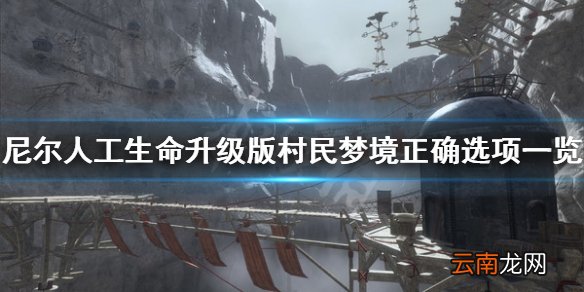 尼尔人工生命升级版村民梦境怎么选 尼尔村民梦境正确选项