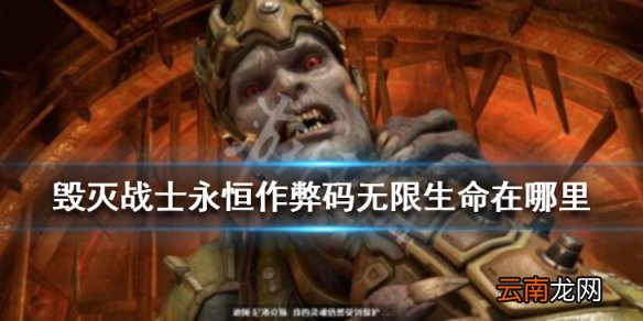 毁灭战士永恒作弊码无限生命在哪里 无限生命位置介绍