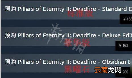 永恒之柱2死火三个版本有什么不同 永恒之柱2版本区别介绍 普通版