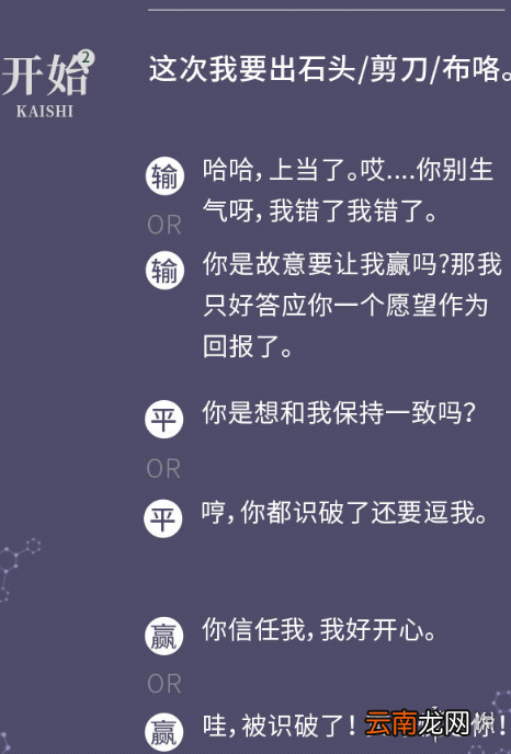 未定事件簿猜拳攻略 未定事件簿怎么猜拳