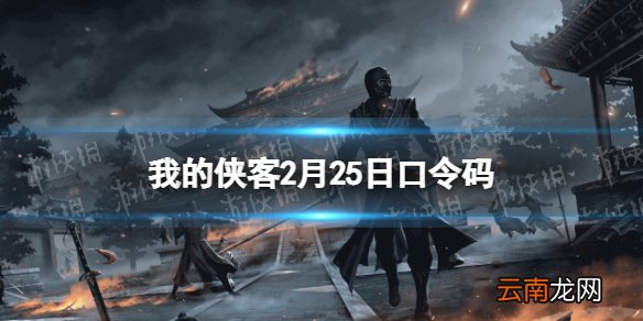 我的侠客2月25日口令码 我的侠客口令码2022年2月25日