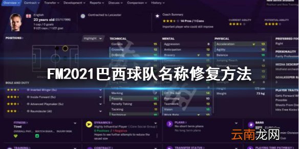 FM2021巴西球队三字母怎么办 FM2021巴西球队名称修复方法