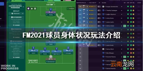 FM2021身体状况怎么看 FM2021球员身体状况玩法介绍
