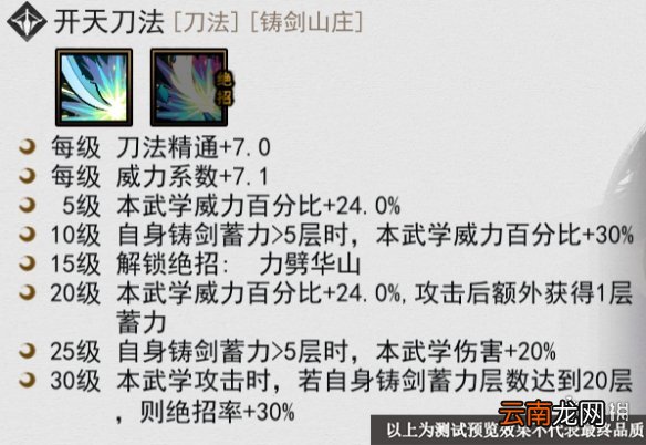 我的侠客开天刀法怎么样 我的侠客铸剑山庄开天刀法介绍