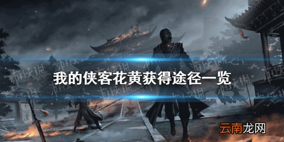 我的侠客花黄在哪里获得 我的侠客花黄获得途径一览