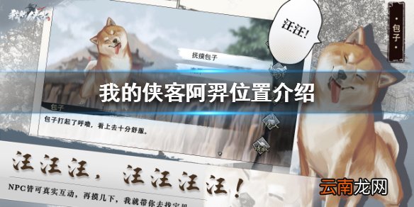 我的侠客阿羿在哪 我的侠客阿羿位置介绍