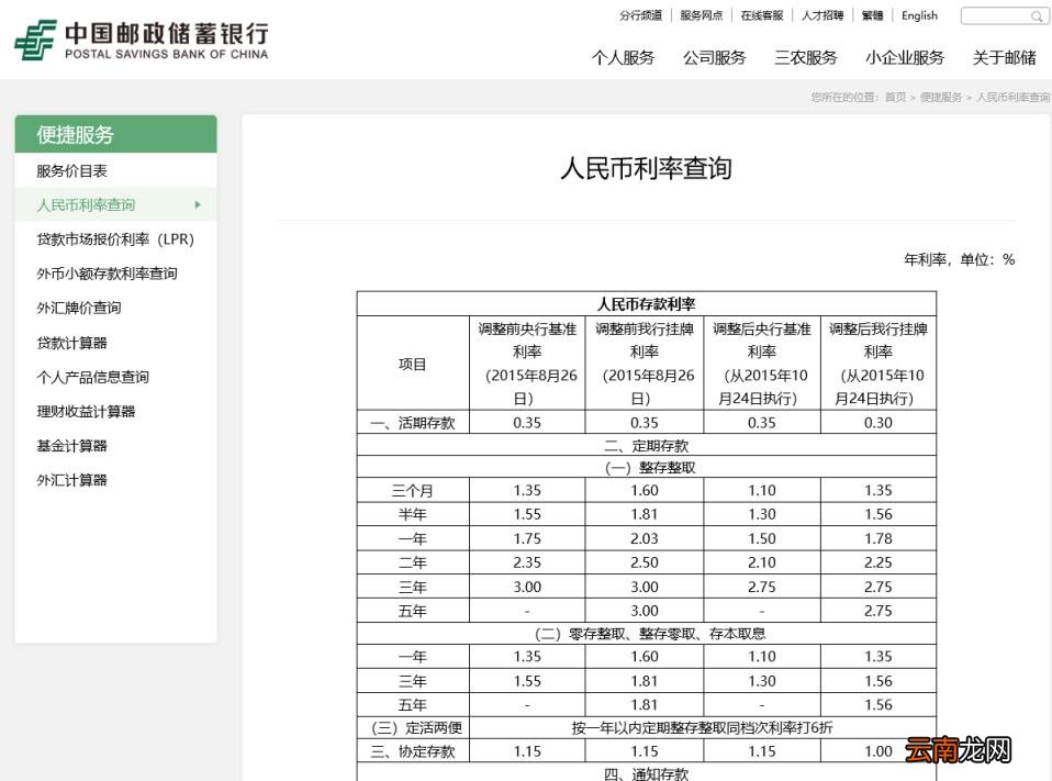 存定期三年哪个银行高 邮政储蓄利率