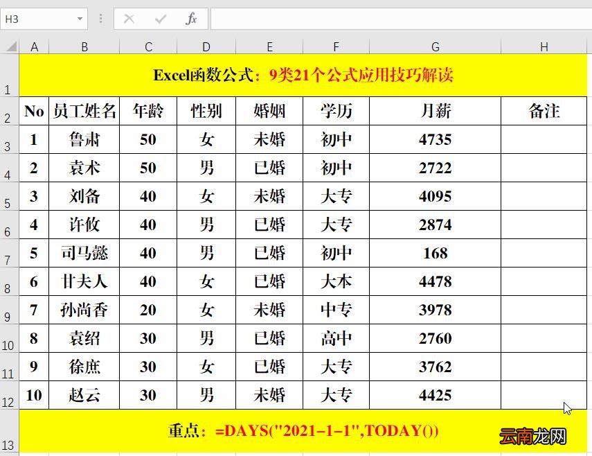 excel公式大全有图详解 excel函数公式大全及图解