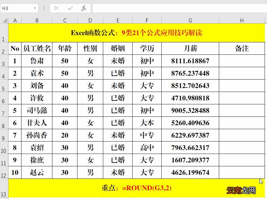 excel公式大全有图详解 excel函数公式大全及图解