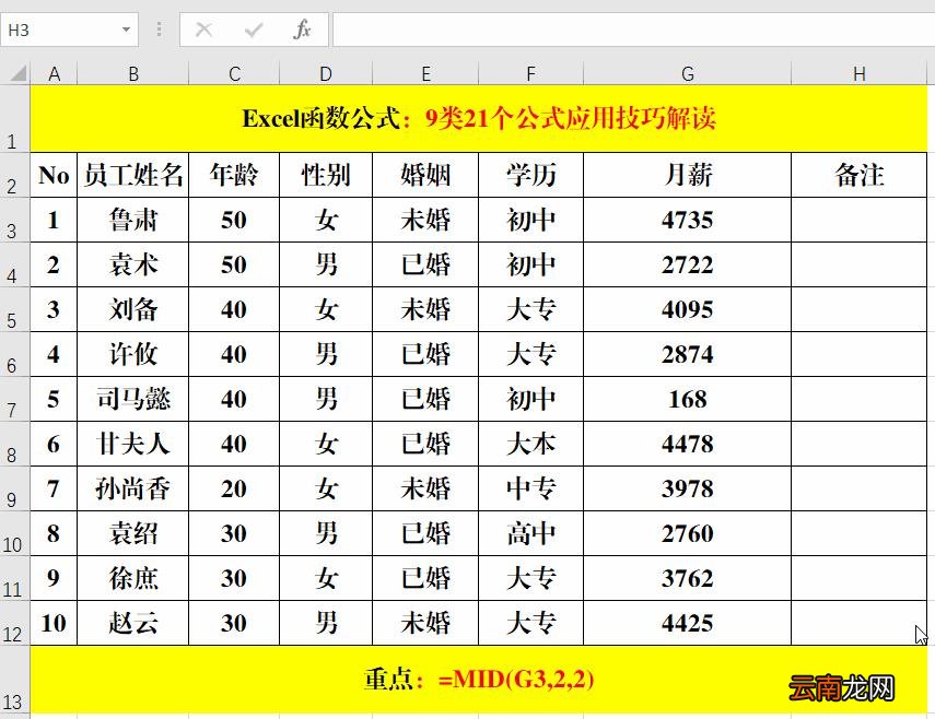 excel公式大全有图详解 excel函数公式大全及图解
