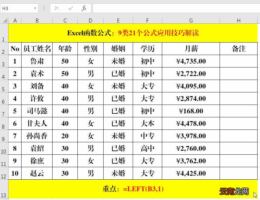 excel公式大全有图详解 excel函数公式大全及图解