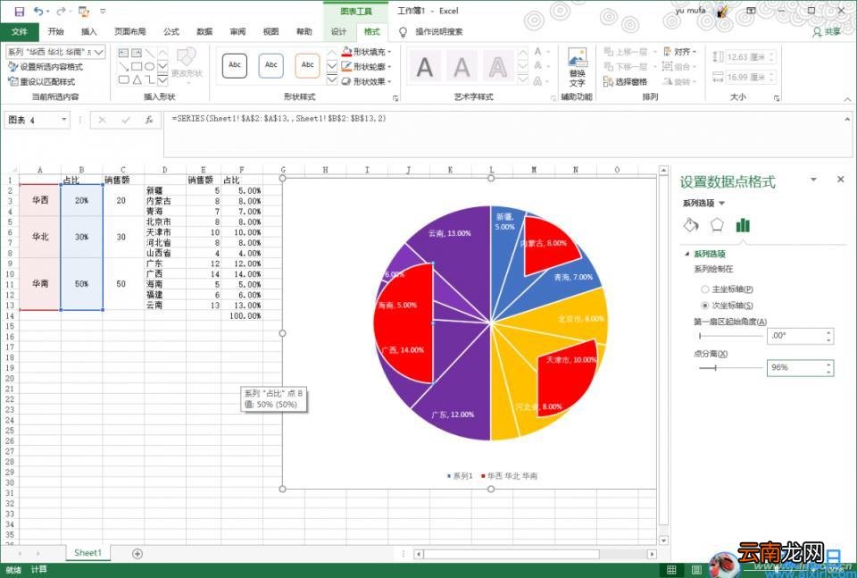 excel立体饼图图表制作教程 excel饼图制作