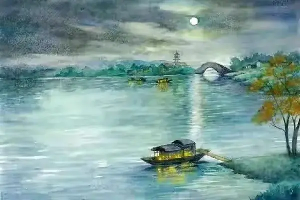 枫桥夜泊古诗翻译 月落乌啼霜满天江枫渔火对愁眠意思