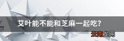 艾叶不能和什么一起吃