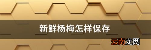 新鲜杨梅过夜怎么保存