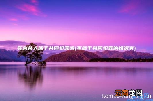 买凶杀人属于共同犯罪吗 不属于共同犯罪的情况有