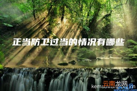 正当防卫过当的情况有哪些
