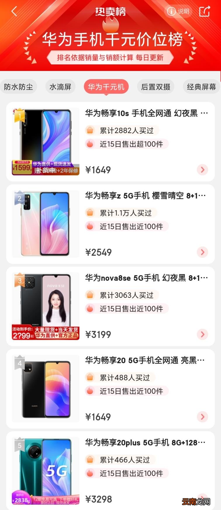 华为千元机哪一款最好 2022华为口碑最好的千元机