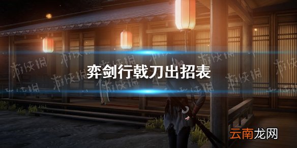 弈剑行戟刀怎么玩 弈剑行戟刀出招表