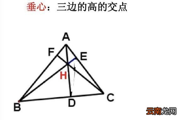 三角形三条高的交点叫什么