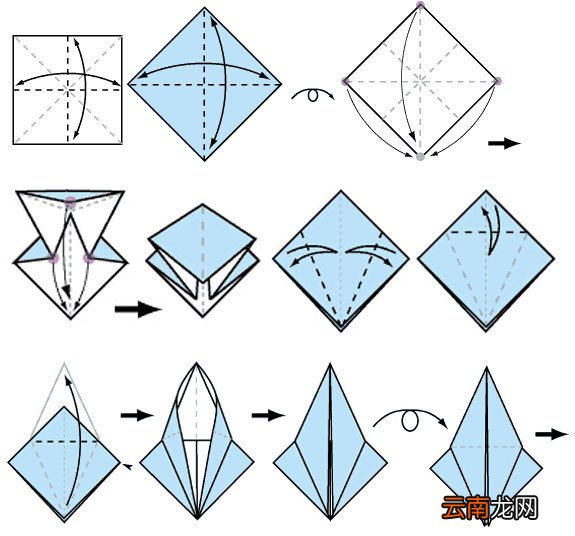 幼儿园手工制作大全折简易的千纸鹤怎么折图解