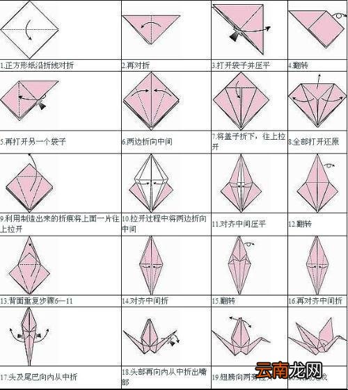 幼儿园手工制作大全折简易的千纸鹤怎么折图解