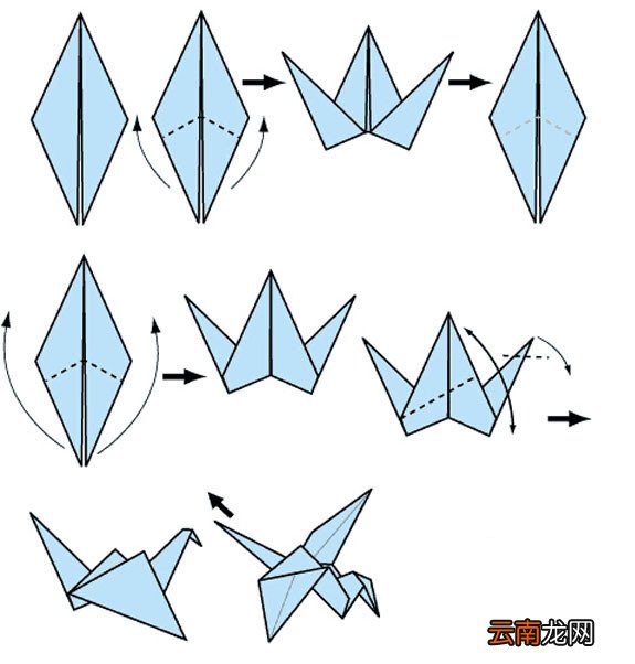 幼儿园手工制作大全折简易的千纸鹤怎么折图解