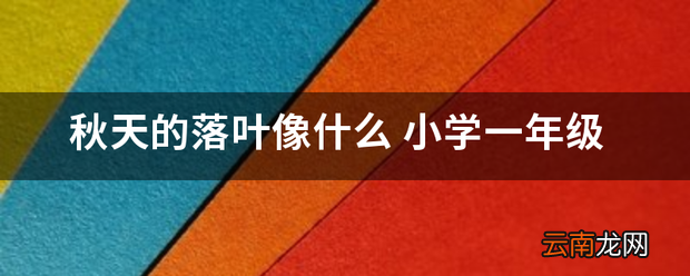 秋天的落叶像什么
