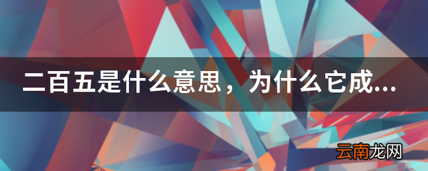 二百五是什么意思，为什么它成了骂人的话