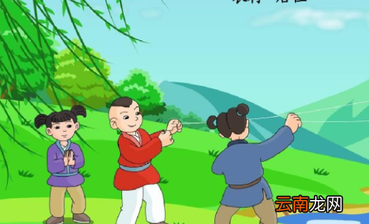 儿童散学归来早忙趁东风放纸鸢描写的情景