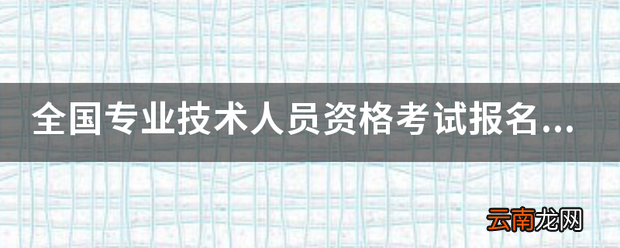 全国专业技术人员资格考试报名服务平台常见问题