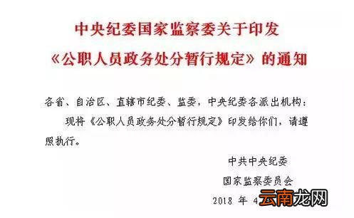 公职人员政务处分暂行规定