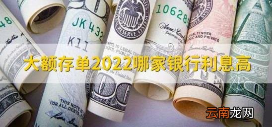 大额存单2022哪家银行利息高 哪家银行大额存单利率高2020