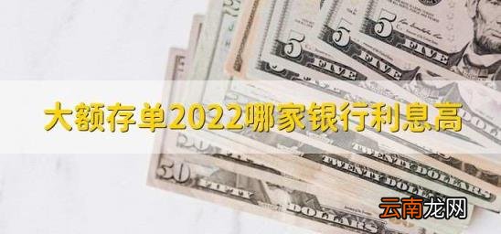 大额存单2022哪家银行利息高 哪家银行大额存单利率高2020