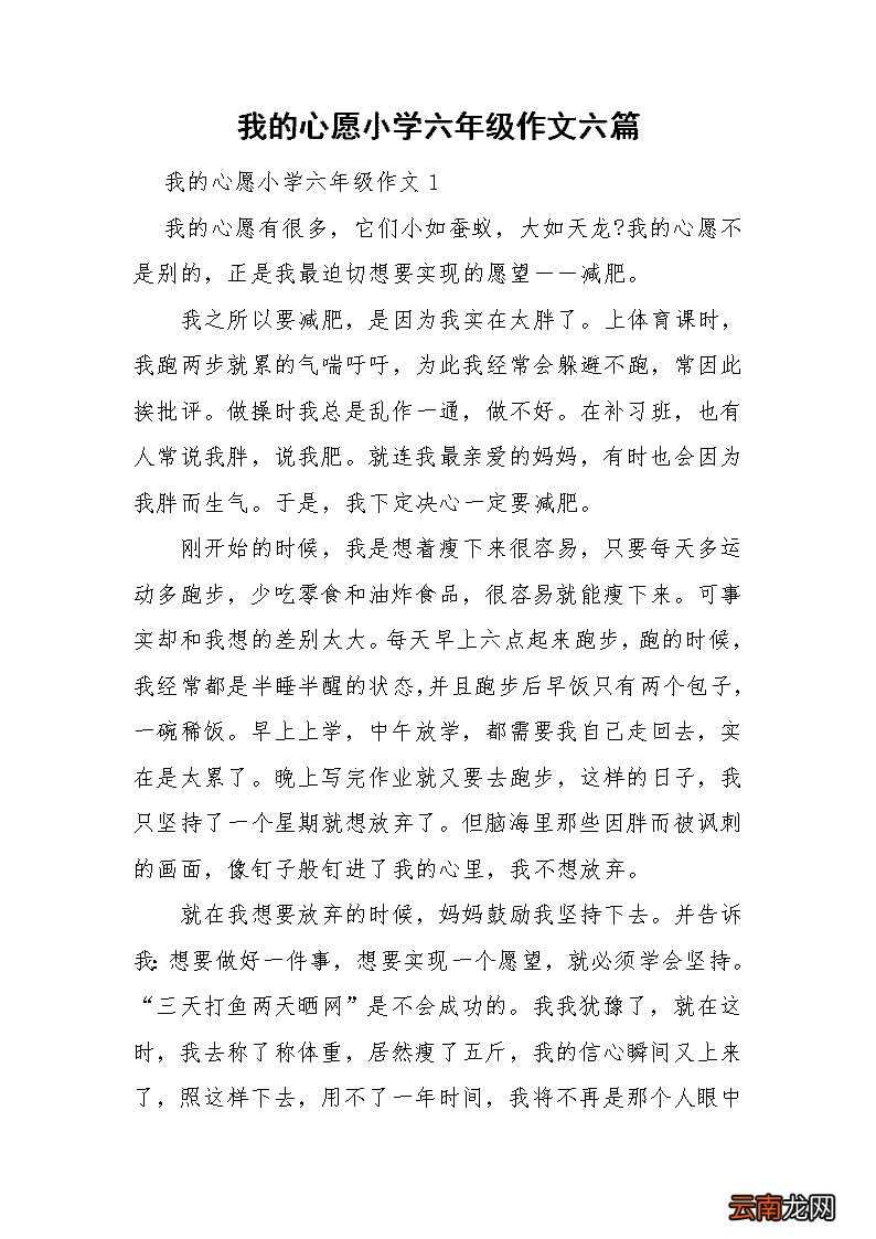 心愿作文600字优秀满分作文
