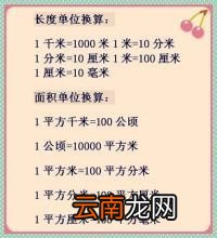 长度单位换算表