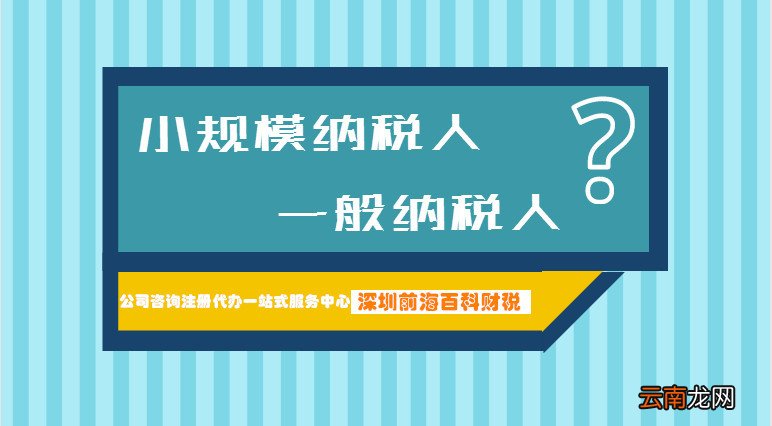 小规模纳税人和一般纳税人的区别