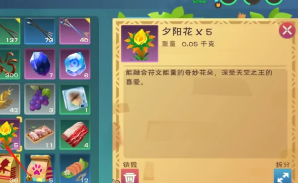 《创造与魔法》夕阳花位置是什么