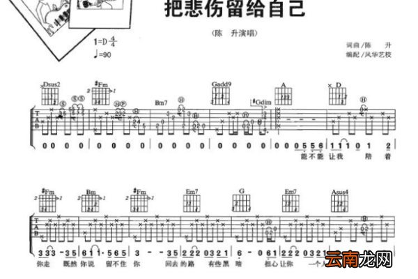 《把悲伤留给自己》吉他谱原版是什么