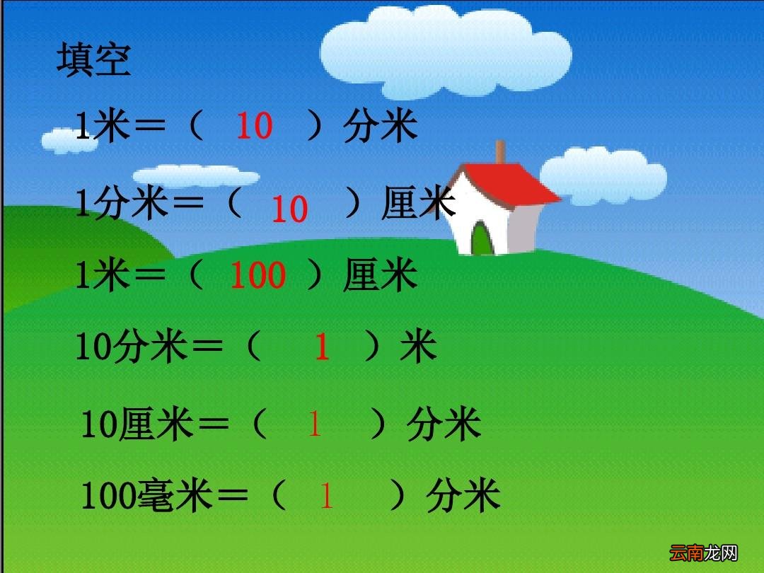 一米等于几厘米