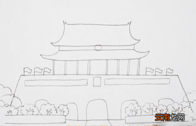 天安城门怎么画好看又简单图片