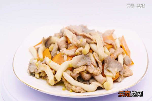 蘑菇肉片的做法