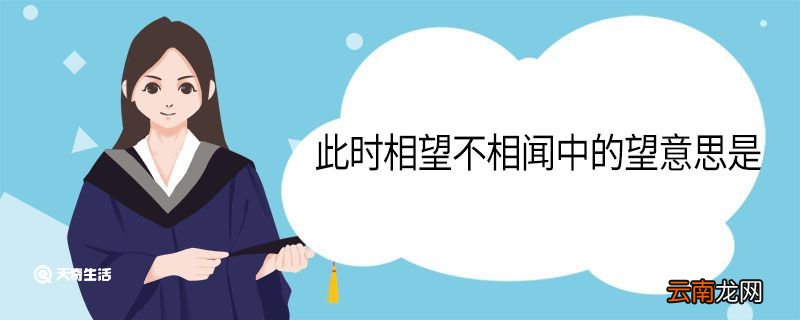 此时相望不相闻中的望意思是 此时相望不相闻中望什么意思