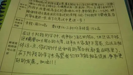 家长的话怎么写