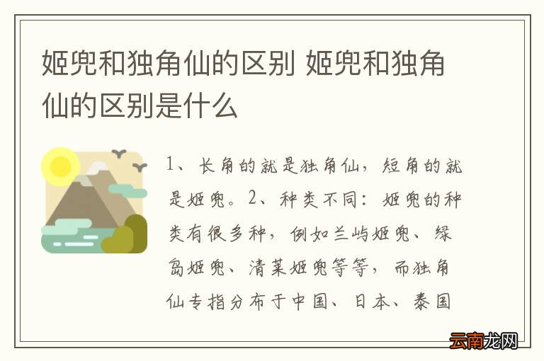 姬兜和独角仙的区别 姬兜和独角仙的区别是什么