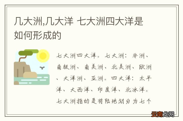 几大洲,几大洋 七大洲四大洋是如何形成的