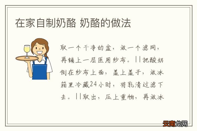 在家自制奶酪 奶酪的做法