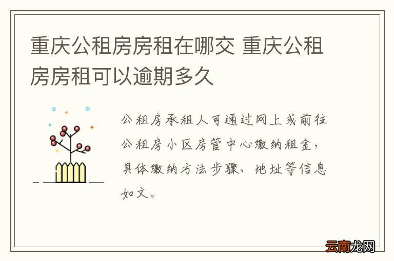 重庆公租房房租在哪交 重庆公租房房租可以逾期多久